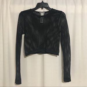 Forever 21 Mesh Long Sleeve Shirt